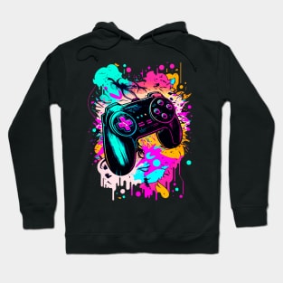 Video Games Gamer Controller Graphic Graffiti Art - Holiday Gift Hoodie